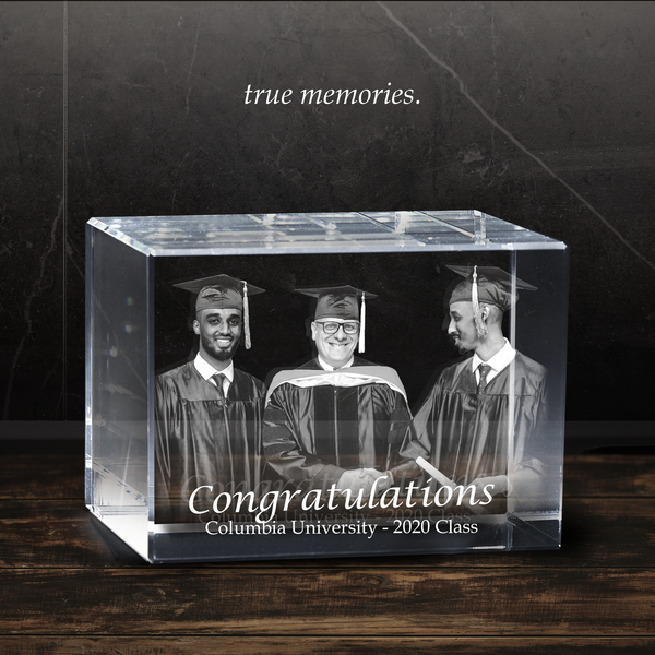 3D Laser Crystal Brick | Personalized Engraving | Custom Photo Laser Etched Gift