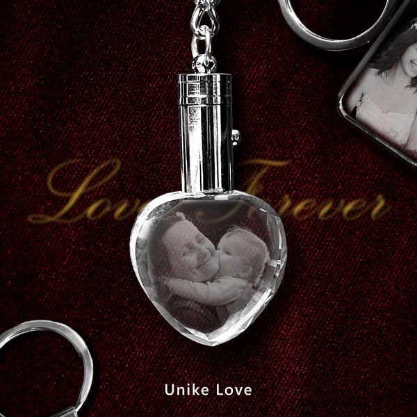 Memorial and Grief Custom Present |  Crystal Keyring / Keychain | Personalized Engraving.