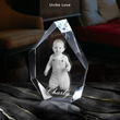 3D Photo Crystal Prestige | Personalized Laser Engraving | 3D-Etched Crystal with your Photo | Iceberg Shape | Engraved Picture in High Quality Crystal