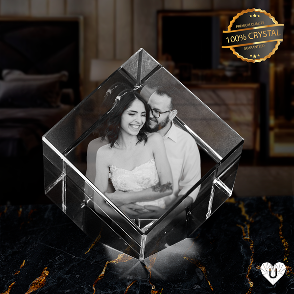 3D Photo Crystal Diamond | Laser Engraved | Personalized | Sorprise Everyone | Customized | Premium Gift for Everyone