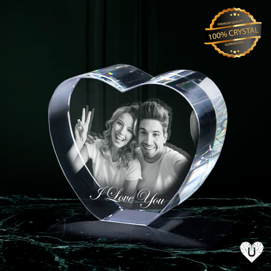 3D Photo Crystal Heart | Personalized Artwork | Best Friend Birthday Gift | Custom Friendship Gift | Everlasting Luxury | Bestie Gift