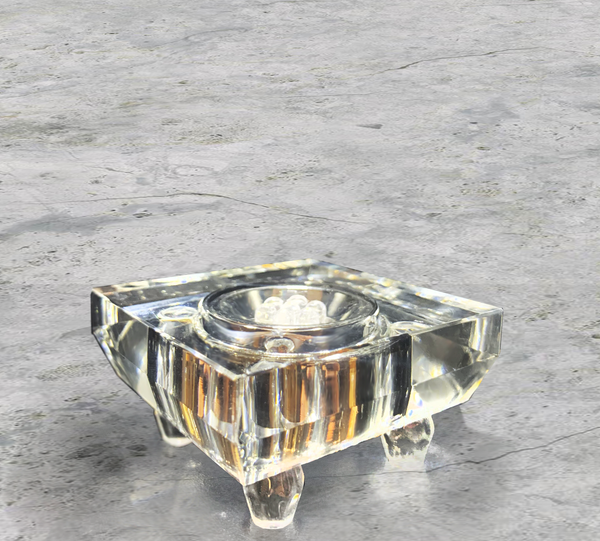 Small Crystal Light Base  - Clear Finish