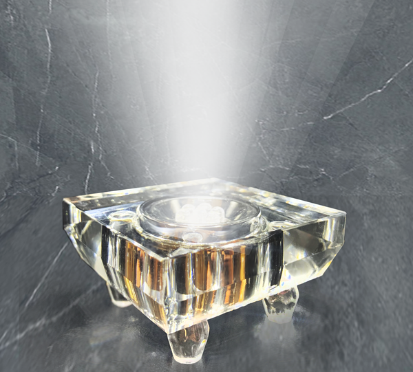 Small Crystal Light Base  - Clear Finish
