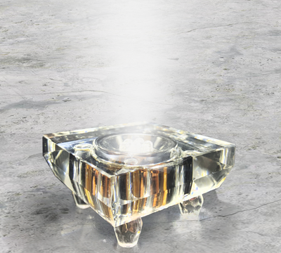 Small Crystal Light Base  - Clear Finish