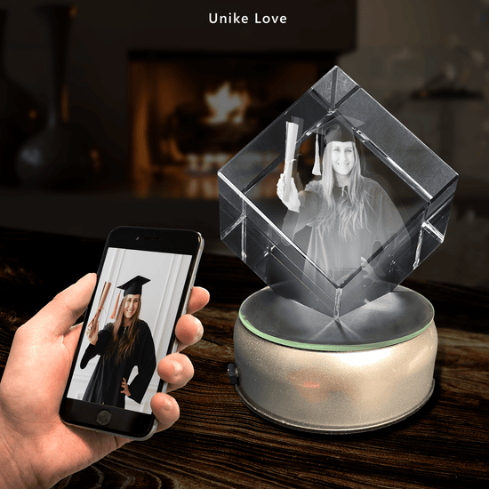 Graduation Gift | Cheers | You made it | 3D Photo Crystal Diamond | Personalized Laser Engraving.