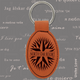 Oval Keychain on Leatherette