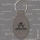 Oval Keychain on Leatherette