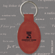 Oval Keychain on Leatherette