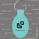 Oval Keychain on Leatherette