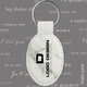 Oval Keychain on Leatherette