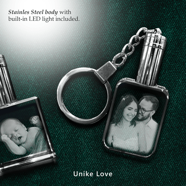 Personalized Crystal Keyring | Square Shape | Keychain |
