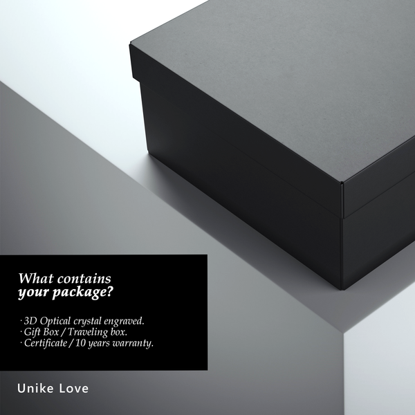 Luxury 3D Laser Crystal Premium Square | Personalized Engraving | Custom Photo Laser Etched