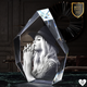 3D Photo Crystal Prestige | Personalized Laser Engraving | 3D-Etched Crystal with your Photo | Iceberg Shape | Engraved Picture in High Quality Crystal