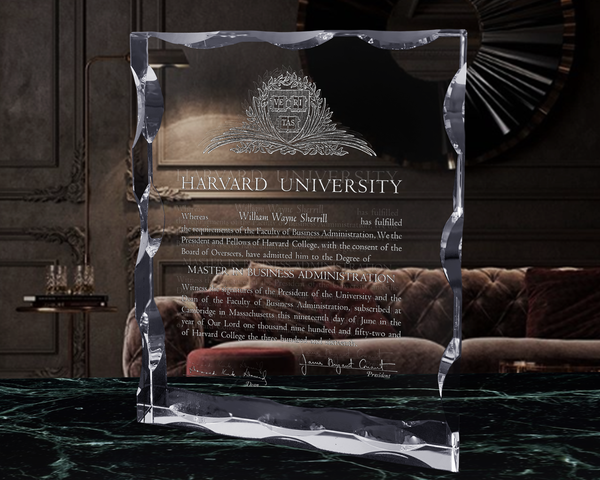 Premium Letter | Luxury Crystal Subsurface Engraved