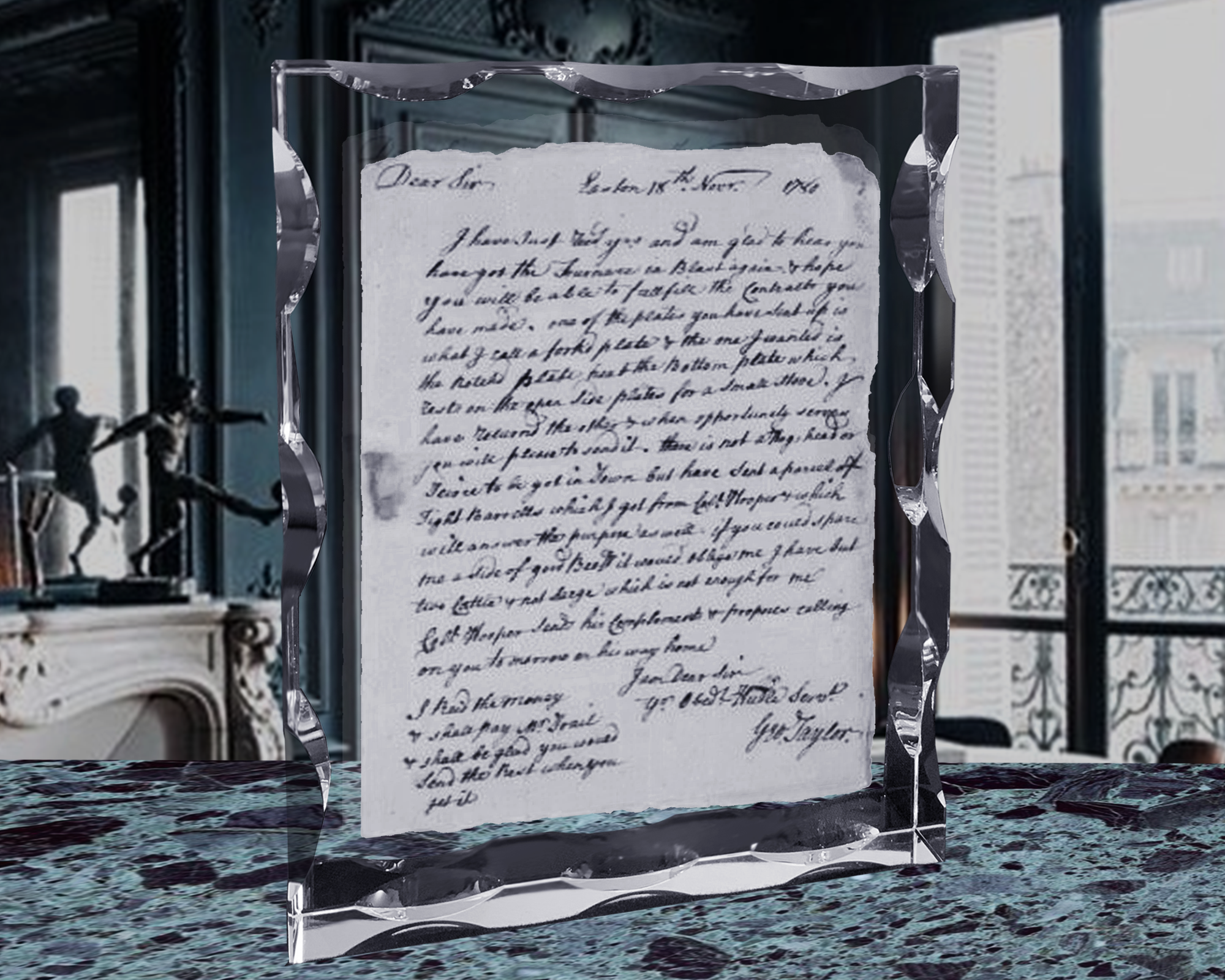 Premium Letter | Luxury Crystal Subsurface Engraved