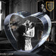 Lovers Gift | 3D Photo Crystal Heart | Personalized Laser Engraving.