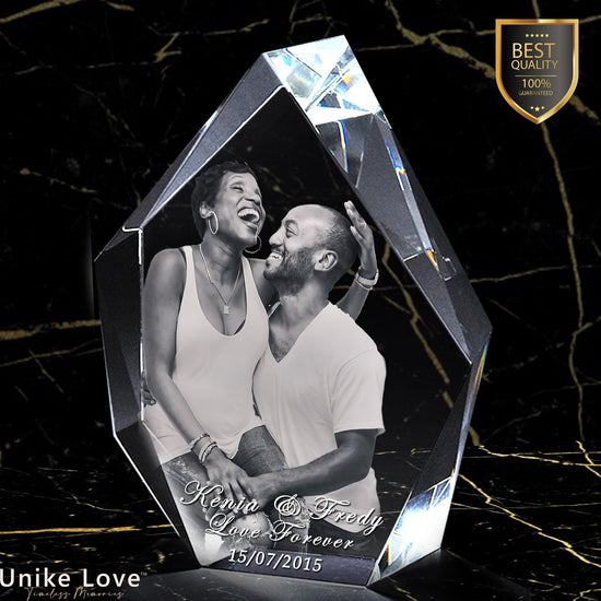 Amazing Couples Gift | 3D Photo Crystal Prestige | Loving Present | Personalized Laser Engraving.