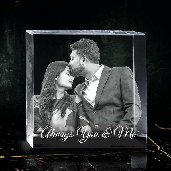 The perfect Gift! | 3D Laser Crystal Premium Square | Personalized Engraving | Custom Photo Laser Etched Gift