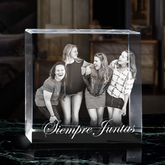 The perfect Gift! | 3D Laser Crystal Premium Square | Personalized Engraving | Custom Photo Laser Etched Gift