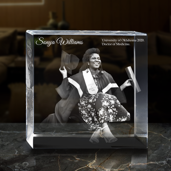 Luxury 3D Laser Crystal Premium Square | Personalized Engraving | Custom Photo Laser Etched