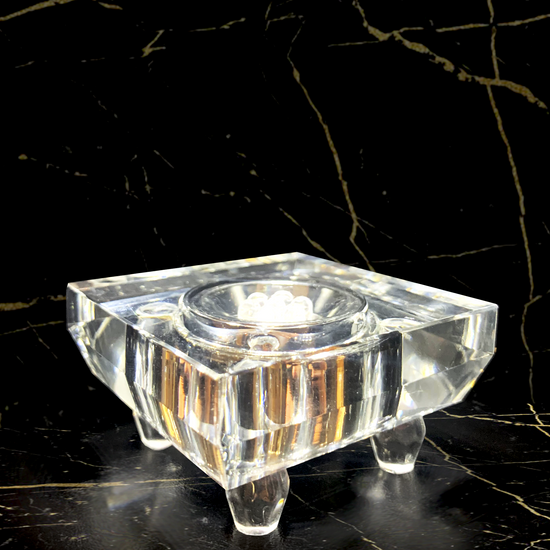 Small Crystal Light Base  - Clear Finish