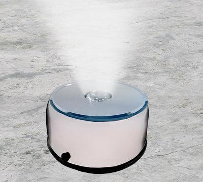 Small Round Light Base (Rotating) - Silver Finish