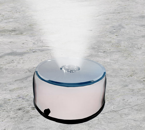 Small Round Light Base (Rotating) - Silver Finish