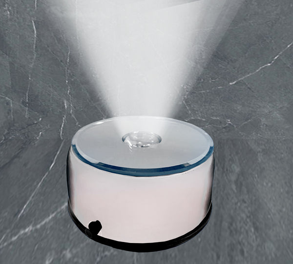 Small Round Light Base (Rotating) - Silver Finish