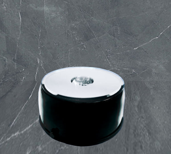 Small Round Light Base (Rotating) - Black Finish