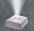 Square Light Base - Silver Finish