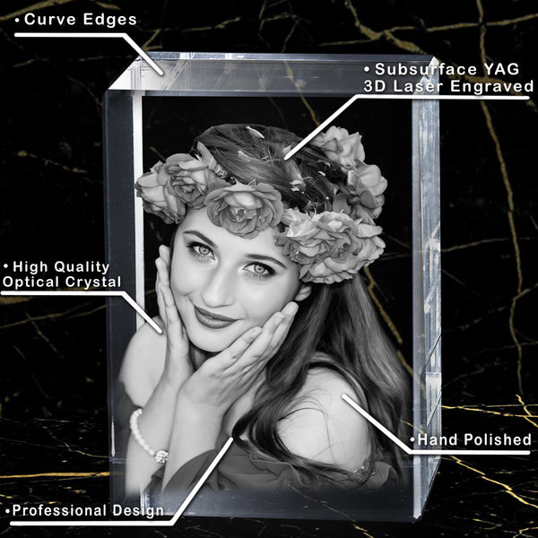 Amazing Graduation Gift | Luxury 9K Crystal | 3D Laser Photo Tower | Custom Engraving