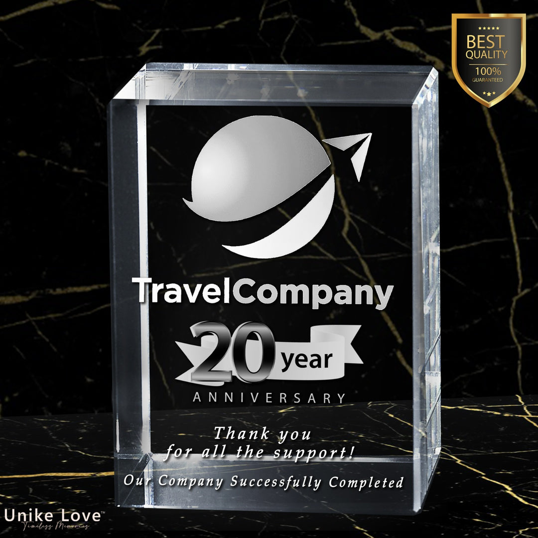 Amazing Retirement Gift | Luxury 9K Crystal | 3D Laser Photo Tower | Custom Engraving