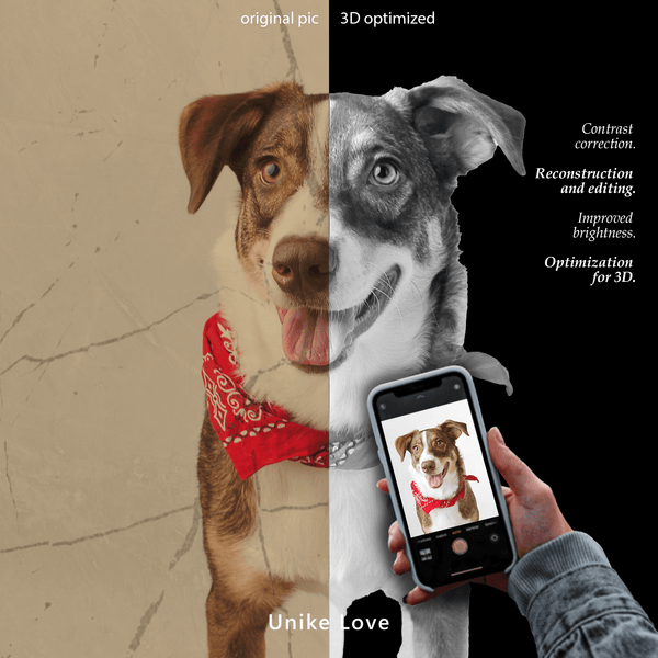 Lovely Pets Photo Gift! | 3D Laser Crystal Premium Square | Personalized Engraving | Custom Photo Laser Etched Gift