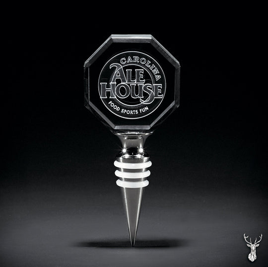 3D Octagonal Crystal Wine stopper | Personalized Engraving.