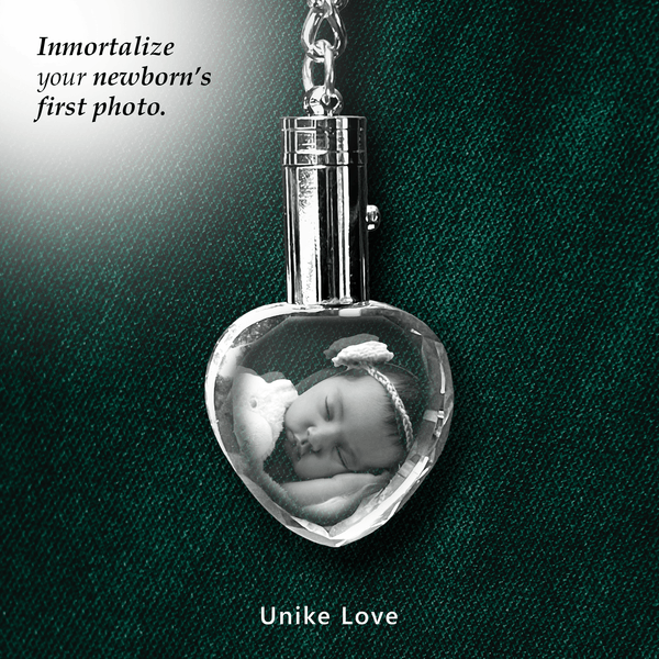 Memorial and Grief Custom Present |  Crystal Keyring / Keychain | Personalized Engraving.