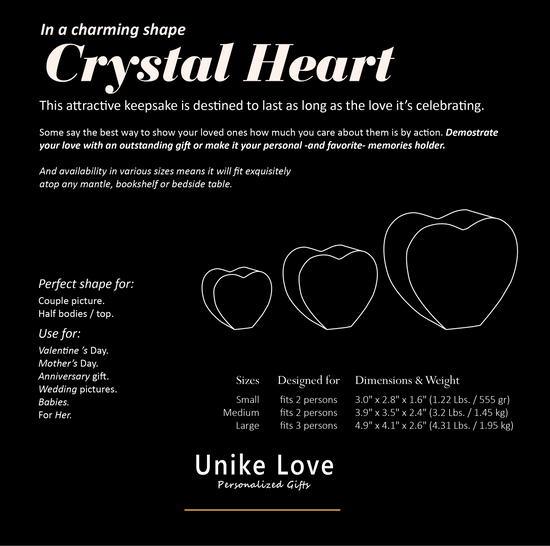 3D Photo Crystal Heart | Personalized Artwork | Best Friend Birthday Gift | Custom Friendship Gift | Everlasting Luxury | Bestie Gift