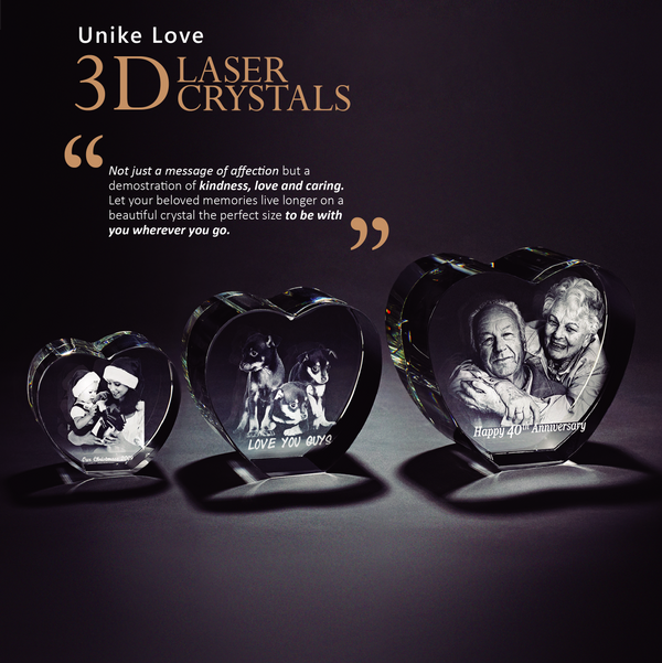 3D Photo Crystal Heart | Personalized Artwork | Best Friend Birthday Gift | Custom Friendship Gift | Everlasting Luxury | Bestie Gift