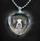 2D Crystal Heart Shaped Necklace | Photo Etched Perfect Gift | Chain and Pendant |